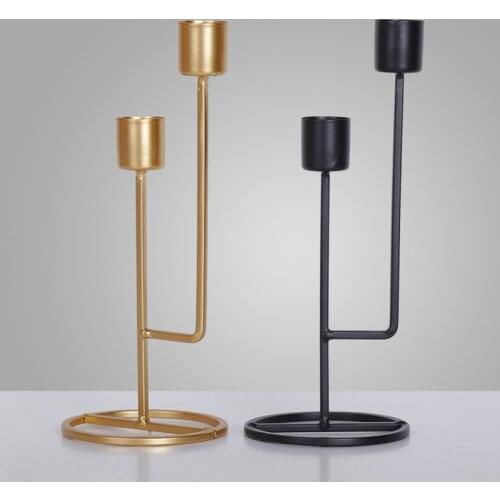 Modern Candlestick Minimalism Metal Candle Holders Wedding Decoration Gold Candle Holders Dining Table Decor Fashion Home Decor