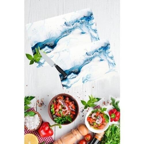 Glass Cutting Board Blue Sea 2 Piece Patterned Glass Cutting Plate heat Resistant Glass Chopping Block Glass High Quality Print