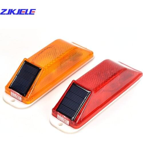 Waterproof Solar Strobe Sensitive LED Warning Light Super Bright Wireless Control Flashing for Construction Traffic Balusters