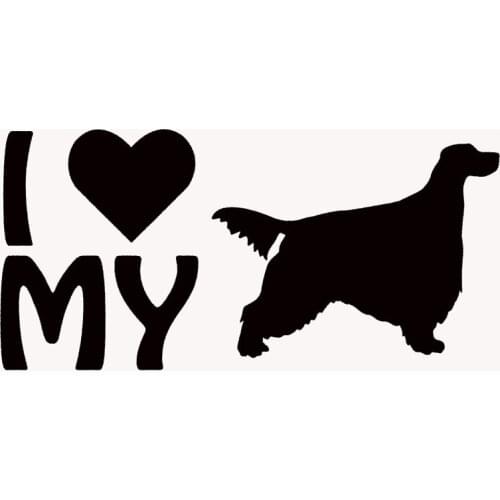 Hot Sale Love My Dog Home Decor Sticker Vinyl Car Window Truck Bumper Door Laptop Decal 9 Colors
