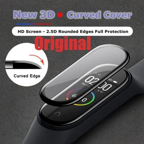 3D Screen Protector for Xiaomi mi band 4 5 film strap Mi band 6 Smart Watch Miband Full Soft Protective Glass xiomi miband4 Film