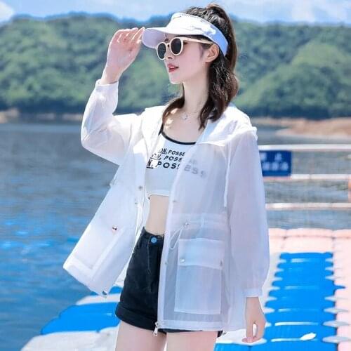 Sun Protection Clothing Women 2021Summer New Thin Section Anti-Ultraviolet Shirt Coat Female Sun rotection Clothing Jacket A115