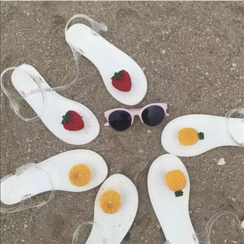 Koovan Women Sandals 2018 Summer New Ins Hot Women Beach Shoes Transparent Jelly Sandals Sweet Flowers Clip Toe Slippers