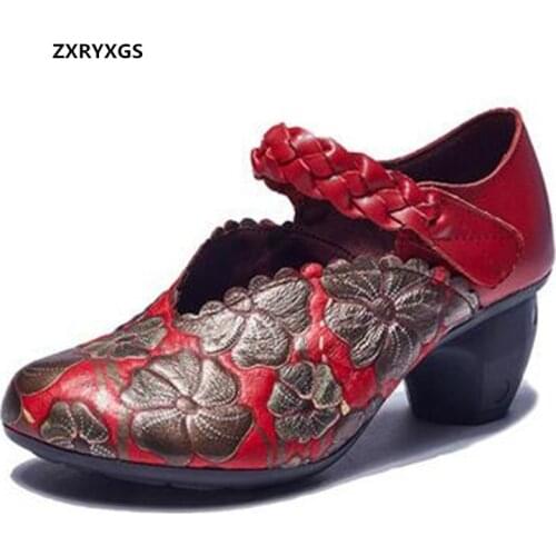 Hot Promotion 2021 New Spring Top Cowhide Printing Red Wedding Shoes Black Banquet Shoes Fashion Elegance Women High Heel Shoes