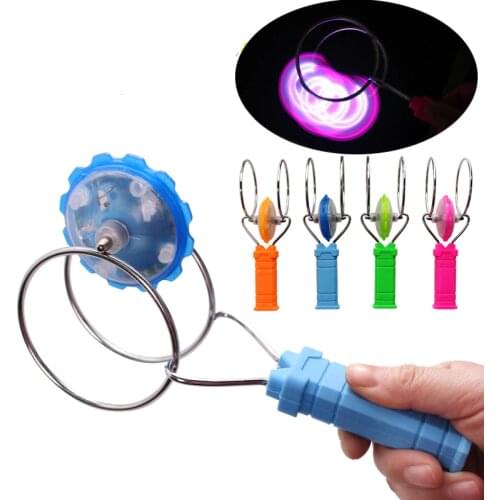 1pc Magnetic Rotating Gyro LED Light Show Magic Yo-yo Toy Colorful Luminous Gyro Spinning Top Toy Stress Relief Toy Kids Gift
