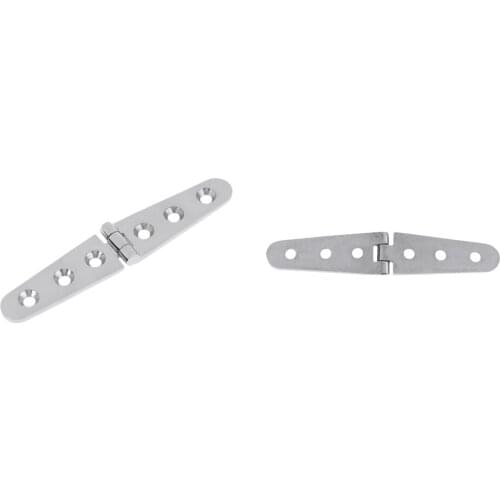 2pieces 6-hole Boat Deck Cabin Strap Hinge -Marine Grade 316 Stainless Steel