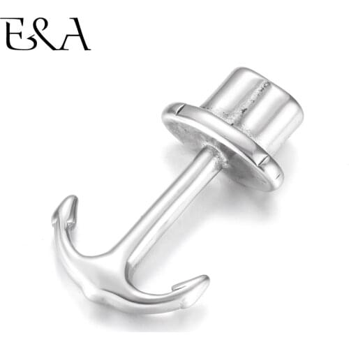 Stainless Steel Anchor Hooks Double Hole 4mm Bracelet Clasp Jewelry Making Findings DIY Supplies Metal Accessories Wholesale