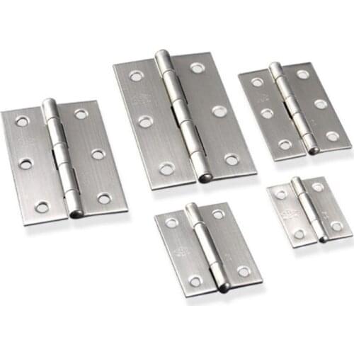 4pcs Stainless steel 360° hinge Small Size1.4-3.4 " silent butt hinge Furniture Cabinet Wardrobe door decoration Hardware