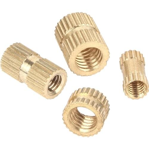50pcs/100pcs/200pcs M4 M5 Brass insert nut Injection Molding Brass Knurled Thread Embedment Nuts