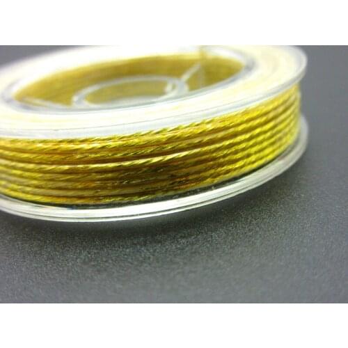7N single crystal copper gold plated cable 0.95mm 40core 10meters