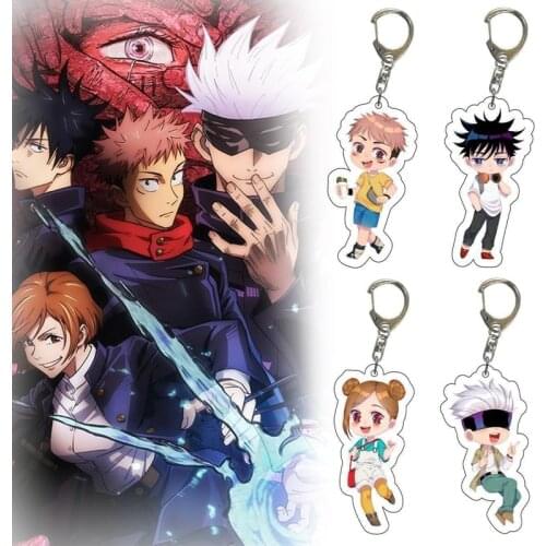 Anime Jujutsu Kaisen Key Chain Men Women Pendant Key Ring Chain for Pants Jewelry Kids Cute Key Holder Fashion Acrylic Keychain