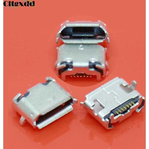 Cltgxdd Micro USB 7P Jack Reverse Ox horn Charging Port Plug Socket Connector Mini USB For Samsung S8500 S8530 I329 B7300C M8910