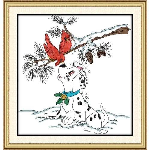 Dalmatian (5) cross stitch kit cartoon count pattern print canvas stitches embroidery DIY handmade needlework plus