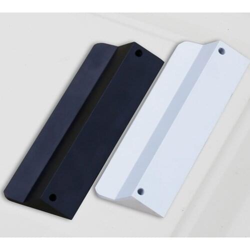 Aluminum Alloy Decorative Furniture Cabinet Hardware Handle Modern Simple Cabinet Closet Push Pull Black Silver Door Handles