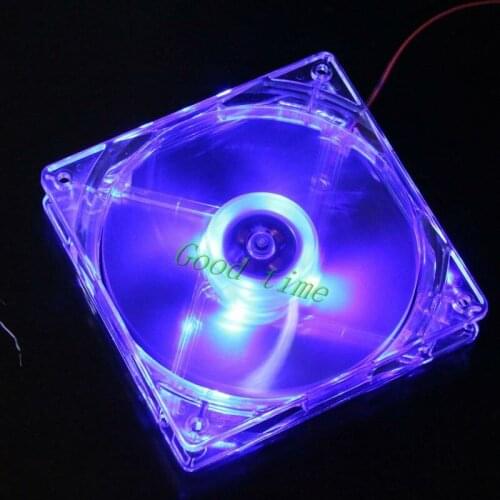 Gdstime 5 pcs Blue Green Colorful Light LED Fan 12V DC 2 Wire 4 Pin Computer PC Case Cooling Fan 120mm x 25mm 12025