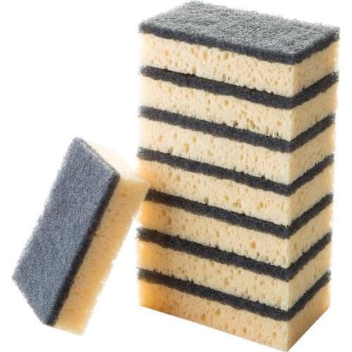 16PCS MultiPurpose Scouring Pads Non Scratch Cleaning Sponge Dishes Utensils Double Side Cookware Sponge for Kitchen Bathroom