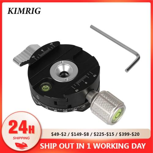 KIMRIG 360 Degree Panoramic Tripod Head Clamp Quick Release Clamp Acra Swiss Standard