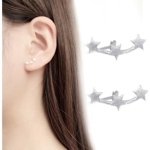 Oly2u Stars Classic Earrings Stud for Girls Kids Child Jewelry Simple Earring for Women Party Wedding SYED244