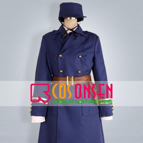 COSPLAYONSEN APH Axis Powers Hetalia Sweden Cosplay Costume Dark Blue Color All Size