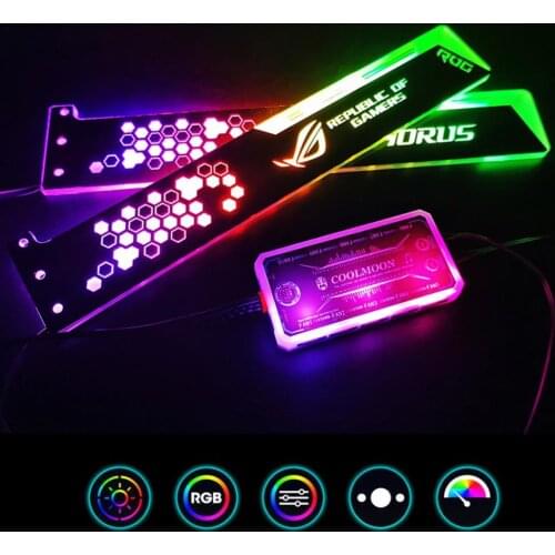 Graphics Card Bracket Luminous Strong Structure RGB 12-color LED GPU Support for Computer
