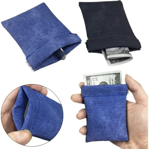 Small Coin Purse Women Men Mini Wallet bag Small Money Pouch Little Business Credit Card Holder for kids Blue Black Coin Wallet