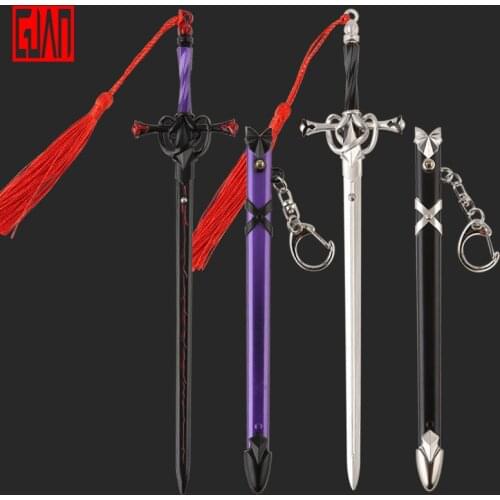 Alloy Sword Toy Alloy Weapon Model Bouncing Knife with Sheath Weapon 22cm Cosplay Keychain Ornaments Metal Crafts