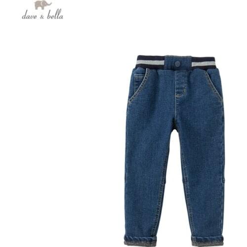 DKH18218 dave bella autumn 5Y-13Y kids boys fashion soild pockets pants children boutique casual full-length pants