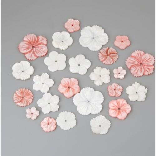 Natural White Pink Multiple Styles Shell Pendants Charms Various Patterns Used For DIY Jewelry Earring Necklace Making