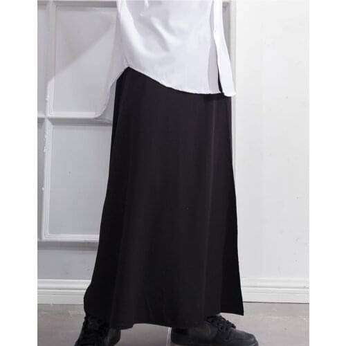 Non mainstream mens and womens low-grade trousers with belt decoration skirt and trousers irregular alternative fashion trend