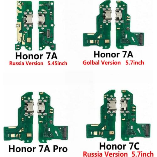 New Microphone Module+USB Charging Port Board Flex Cable Connector Parts For Huawei Honor Play 7 7A Pro 7X 7C 7S Replacement