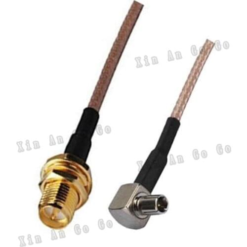 RF Coaxial cable SMA to TS9 connector RP-SMA female to TS9 right angle RG316 Pigtail cable 15cm fast ship