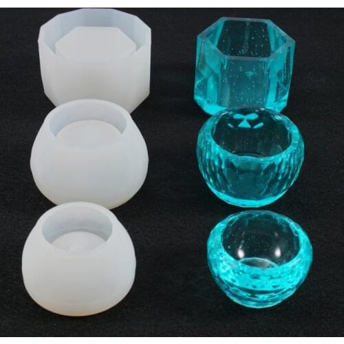 Rhombus Small Bowl Silicone Mould for DIY UV Expoy Crafts Ornaments Decorations Making Tool for Resin