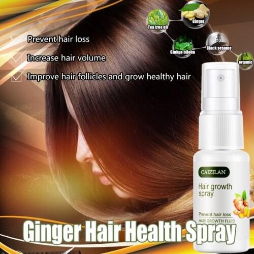Hair Regrow Spray Hair Growth Spray Natural Ginger Serum Spray Effective Extract Anti Hair Loss Nourish Root Hair Care Treatment