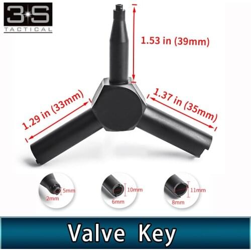 Tactical Airsoft Steel Gas Valve Key Triple Magazin Charging Tool