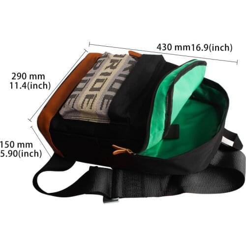 Fabric Straps Style School Backpack Car Canvas Backpack Bride Bag Racing Straps Backpack Wallet Key Case For JDM Style Racing