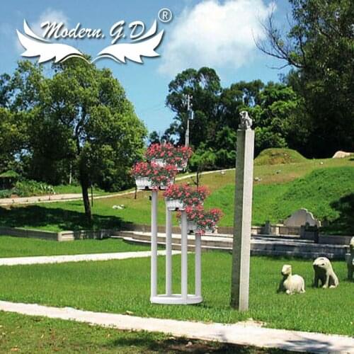 French style outdoor metal iron plant stand art pot flower pot