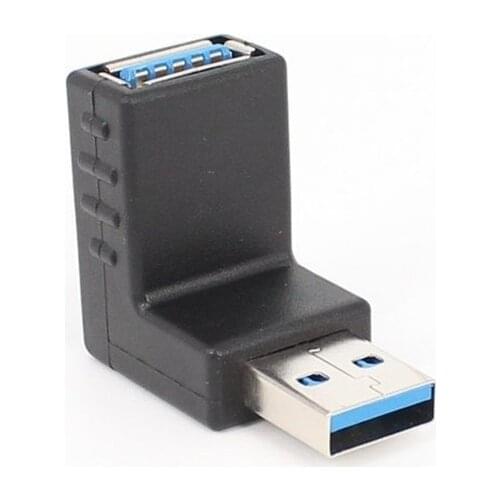 USB 3 Male To Female Adapter Connector Kit,USB 3.0 Header 180/90 Degree (Right,Left,Up,Down) Notebook Laptop Port Jack Protector
