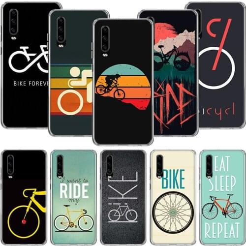 Bicycle Bike Sport Phone Case For Huawei P30 P40 P20 P10 Mate 20 10 30 Lite Pro P Smart Z Plus Printing Cover Coque Shell