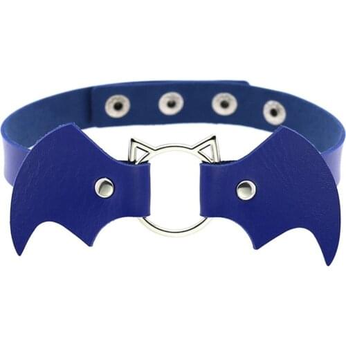 Punk creative bat vampire leather collar Choker Necklace Creative Faux Leather Choker Punk Choker Collar for Women