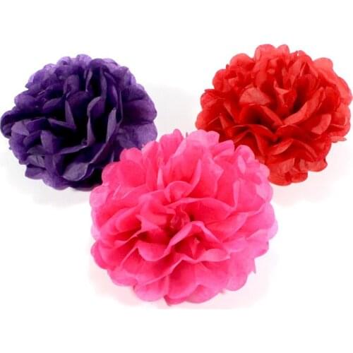 1PCS 4/6/8/10/12 Inch Tissue Paper Pom Poms DIY Creative Craft Paper Flower Balls For Birthday Wedding Home Decorations