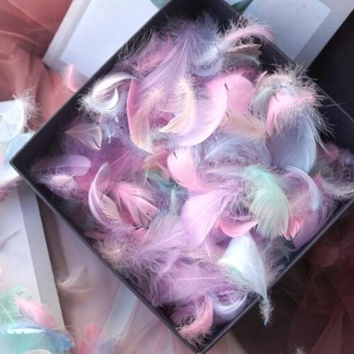 100pcs 8-15cm Mix Swan Feather Floating Colourful Swan Feather Plume For Craft Wedding Home Decoration DIY Jewelry Accessories
