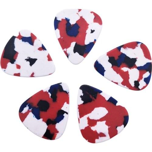 100pcs/lot Drop ship Red Blue Mosaic Plastic Guitar Pick Acoustic Electric Bass Gutiar Plectrum Guitarra Musical Instrument