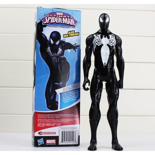 12"30cm Super Hero The New Avenger Black Suit Spiderman Action Figure MC Movie The Amazing Spider-Man Can Moved Model Doll Toys