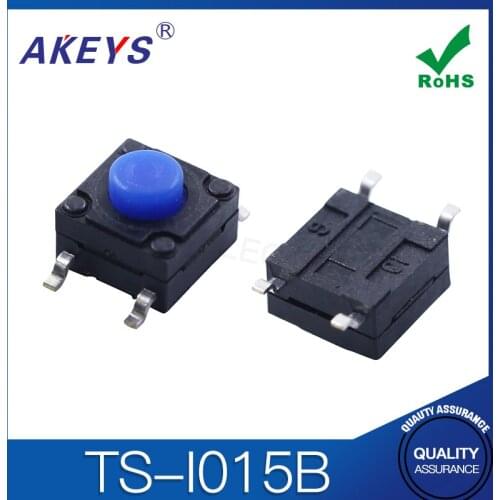 50PCS TS-I015B Touch 4-foot vertical patch silicone 6*6 waterproof electronic small button switch micro button