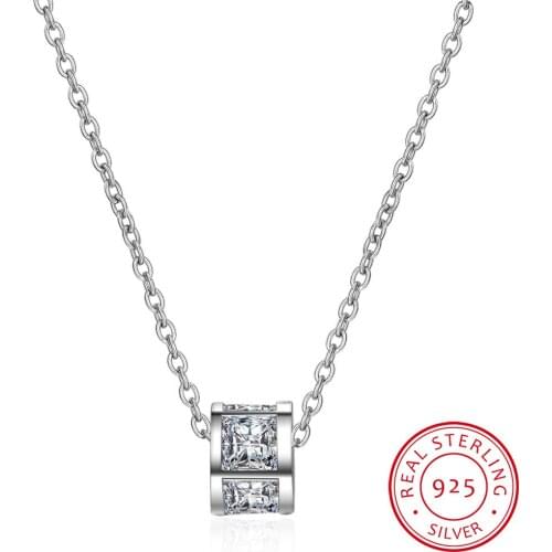 LEKANI New 925 Sterling Silver Small Lucky Ball Bead Necklaces Pendant Hot Sale Pure Silver Jewelry for Women