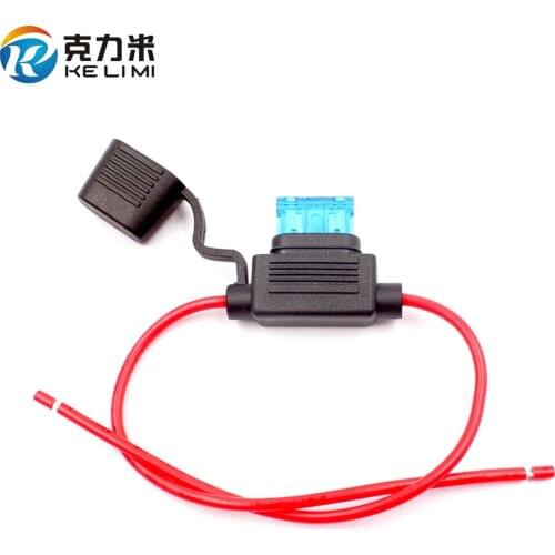 10 PCS Medium Standard ATC ATO Fuse Box Holder Socket waterproof with Cable For Auto Car/Boat/Truck 12V 24V