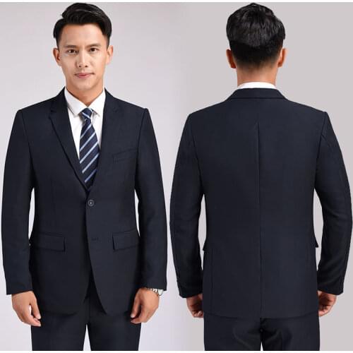 Men Suits 2 Pieces Jacket Pants Business Uniform Office Suit Wedding Groom Tuexdo Slim Fit Single Button Casual Formal Mens Sets