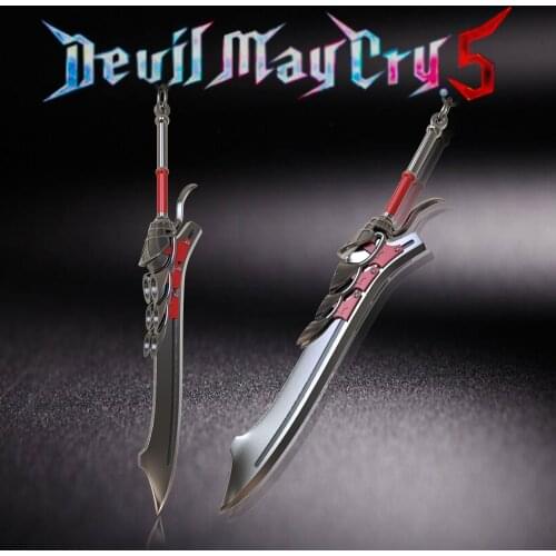 DMC 5 Nero Red Queen Sword Keychain - Cosplay Metal Pendant Keyrings Collection Jewelry