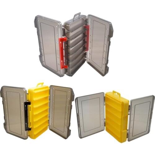 Double Sided 14Compartments Fishing Tackle Boxes Fishing Lure Box Organizer Fishing Bait Tackle Storage Case Fishing Accessories