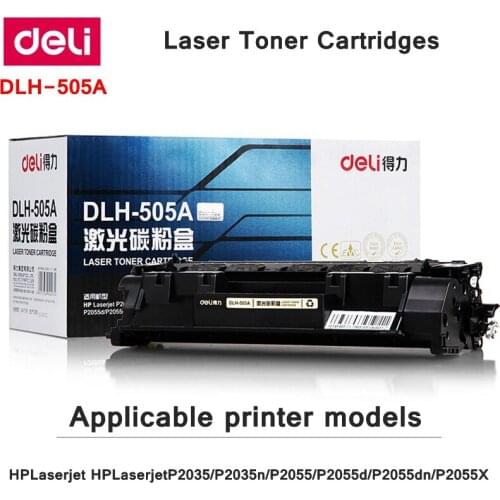 Deli-505A Toner Cartridges For HPLaserjet P2035/P2035n/P2055/P2055d/P2055dn/P2055X include 135g Toner powder print 2300 pages